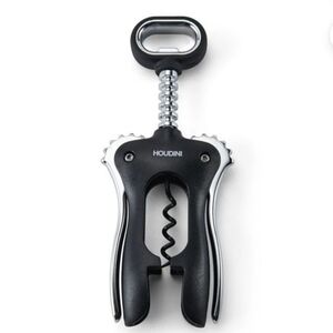 Houdini Wing Corkscrew in Stainless Steel and Black New